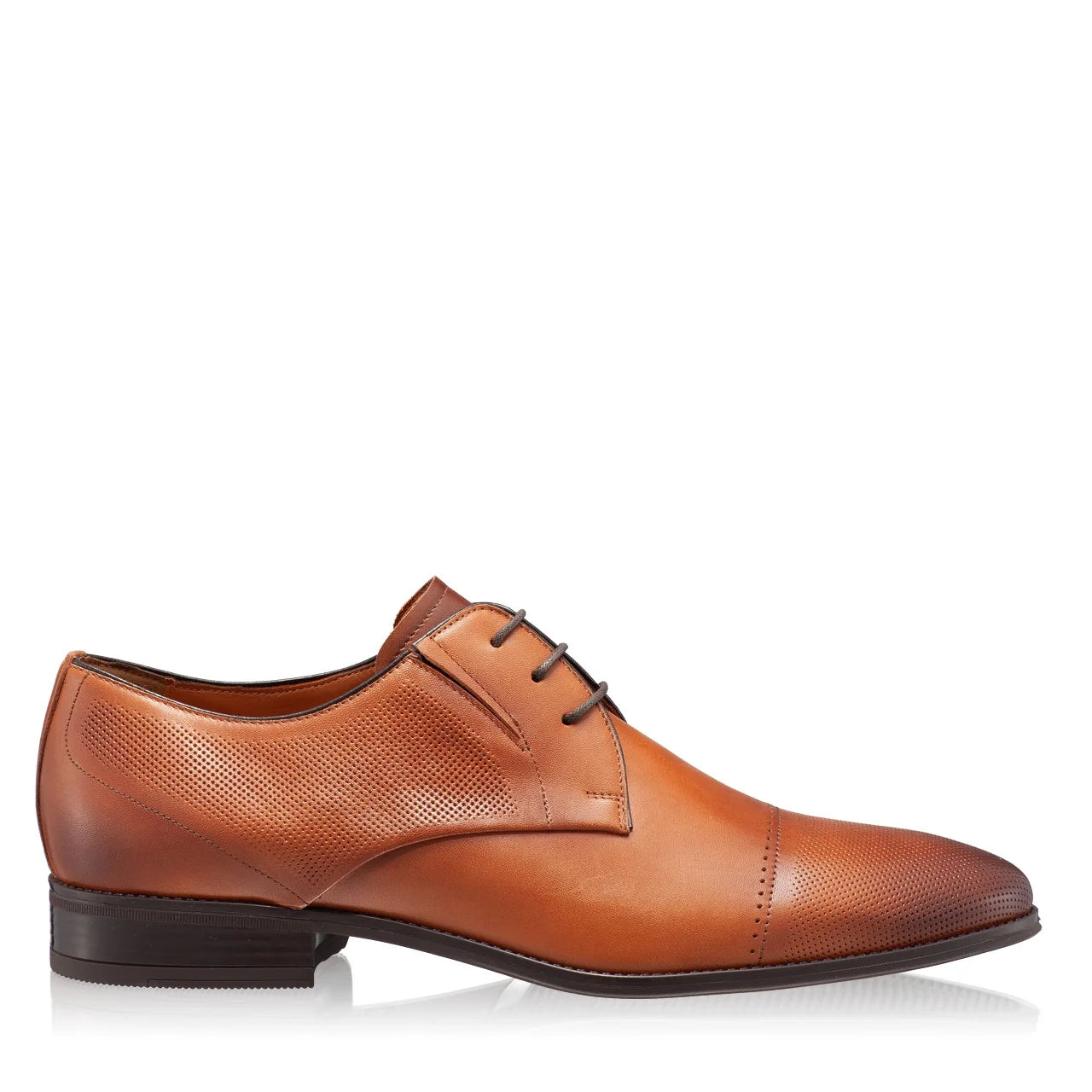 Pantofi Eleganti Barbati 6856 Vitello Foro Cuoio